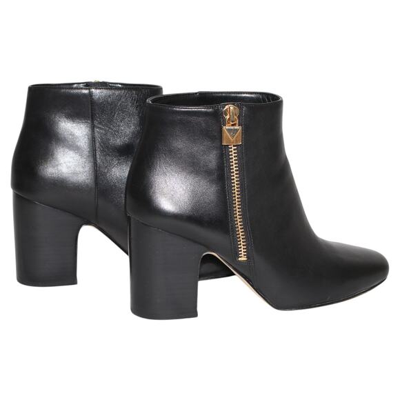 MICHAEL Michael Kors Frenchie Vachetta Leather Ankle Boot  Booties Black Size 9 - Picture 1 of 7